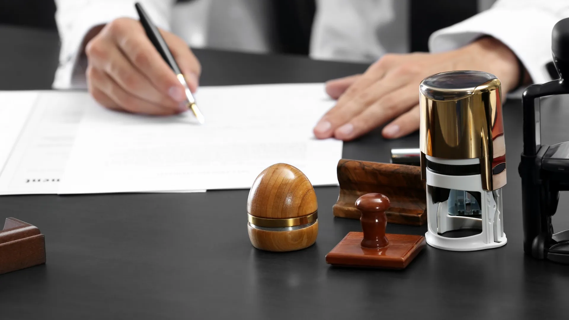 Signing and stamping a quality certificate document