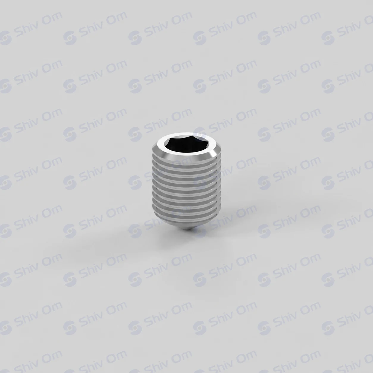 Precision threaded turned part with internal hex profile
