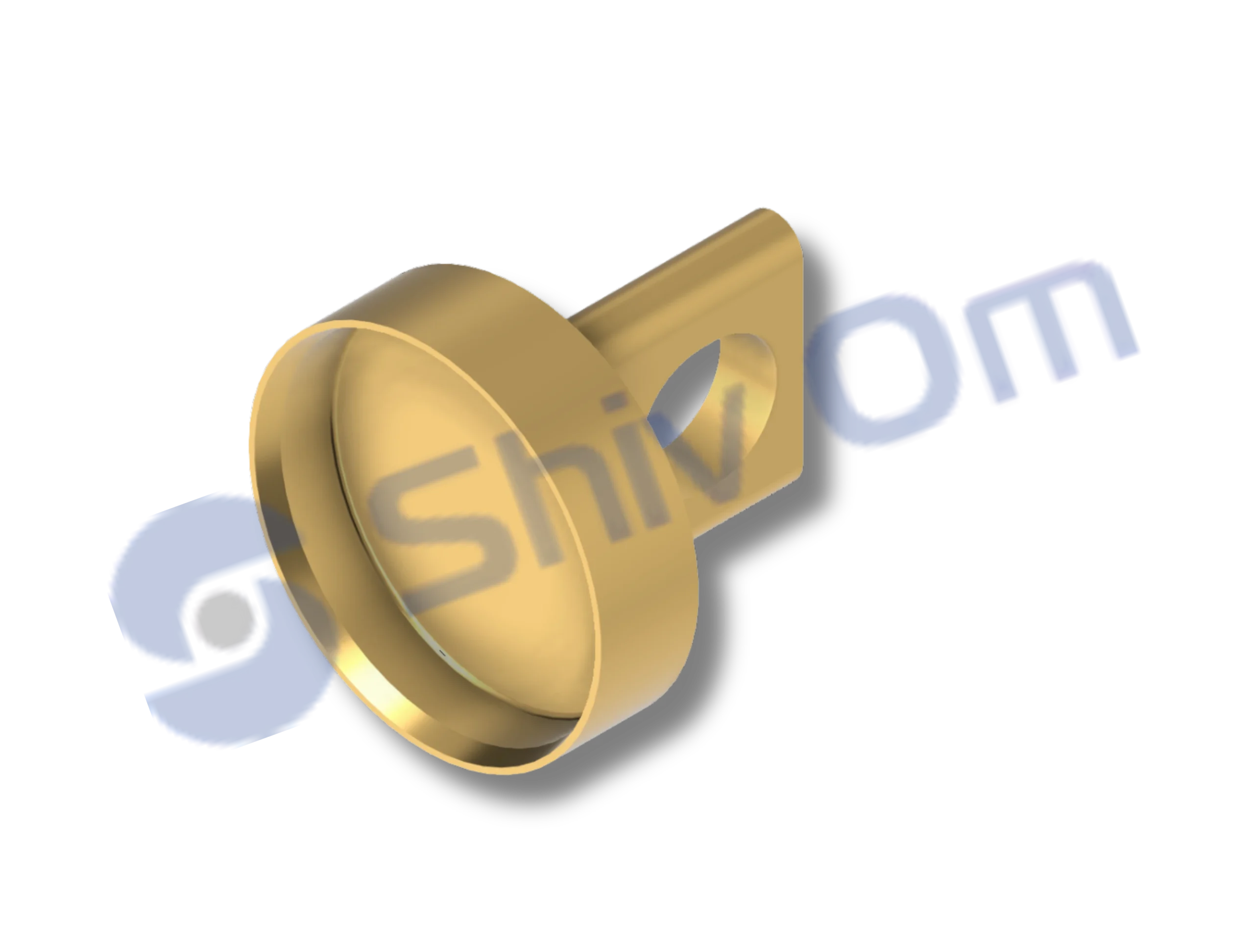 Precision brass contact socket terminal cap for electrical connector applications