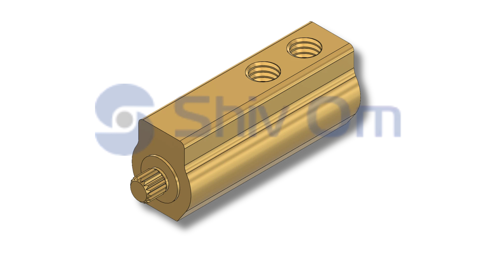 Brass terminal bar insulated block for electrical panels