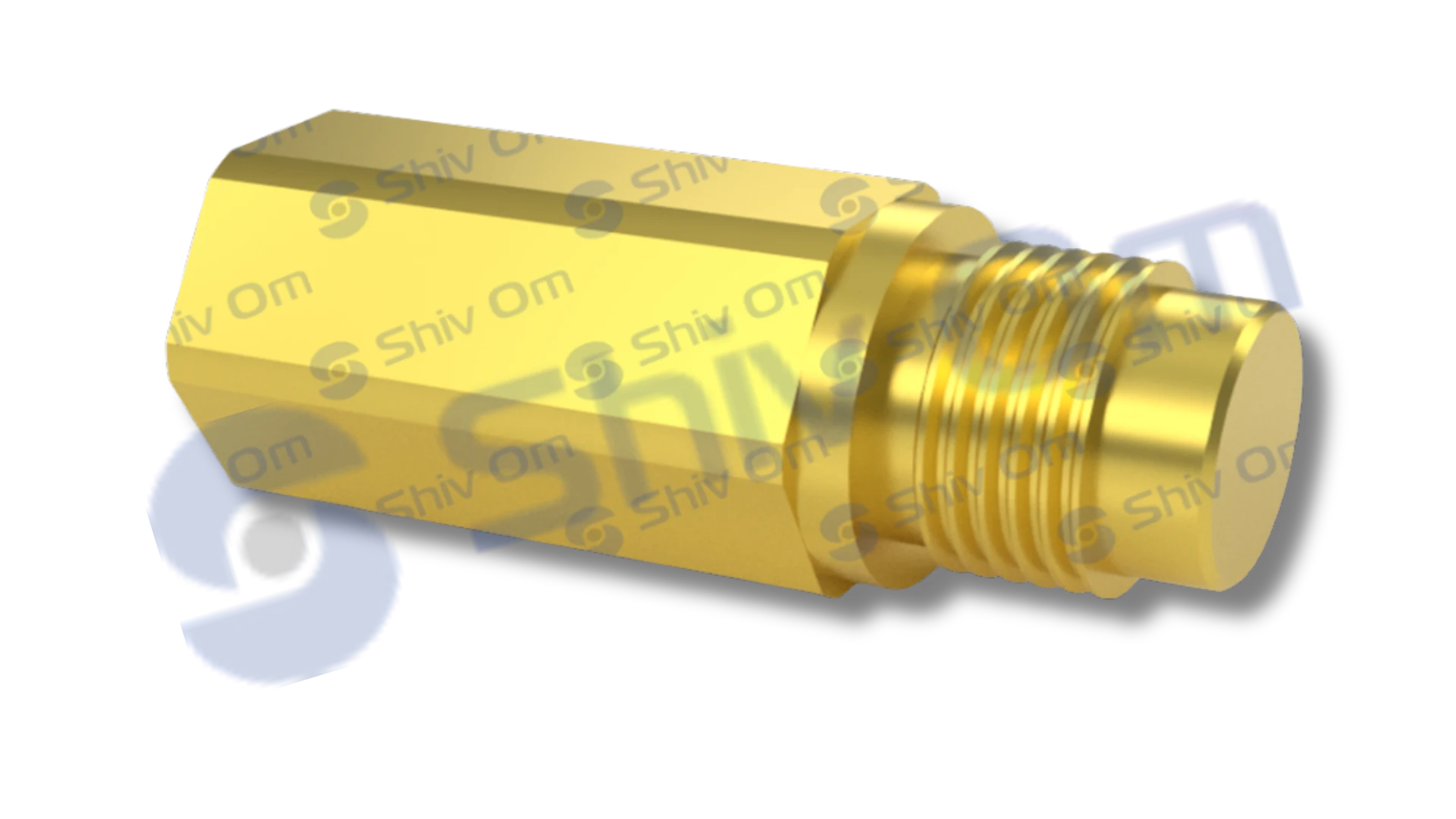 Precision brass threaded adapter fitting for electrical and fluid systems