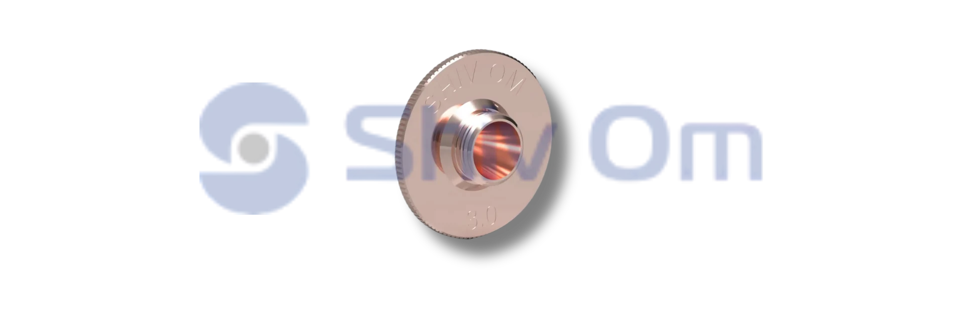 Precision copper laser nozzle insert, CNC machined component for high accuracy cutting systems