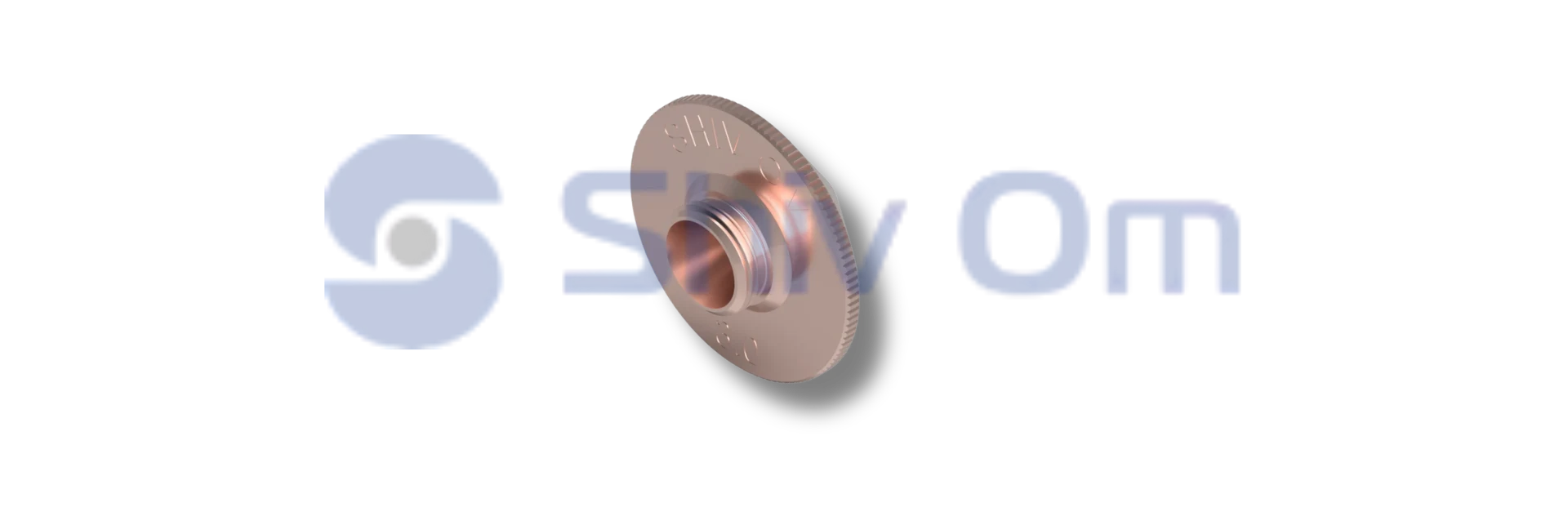 Mini copper nozzle insert, precision machined component for laser and micro industrial applications