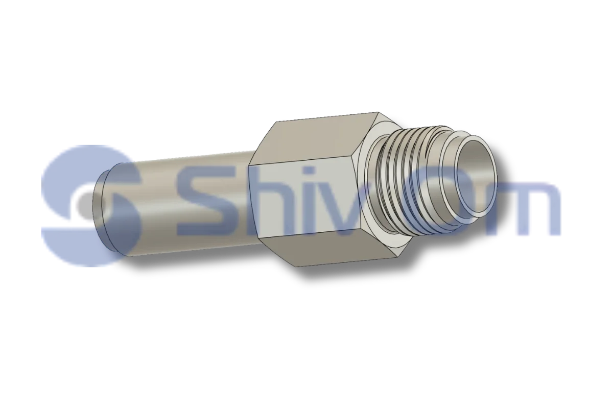 Precision aluminium threaded machined component manufactured for industrial and engineering applications