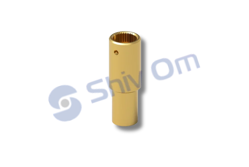 Precision brass camlock connector pin for industrial electrical and locking connector applications