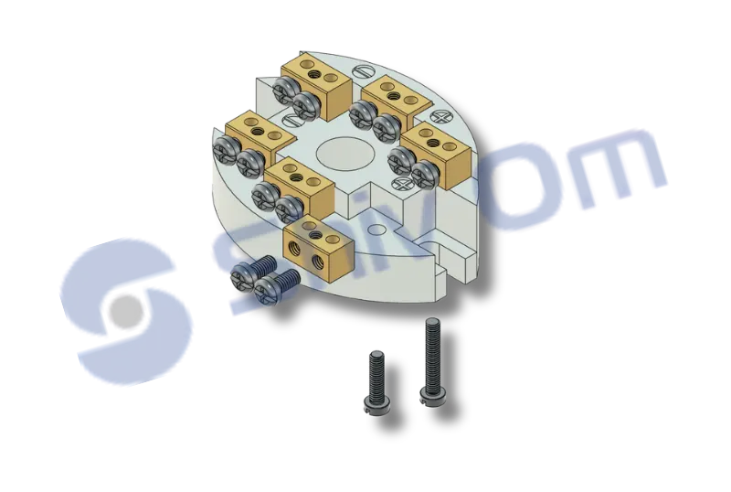 Precision CNC machined brass electrical module component