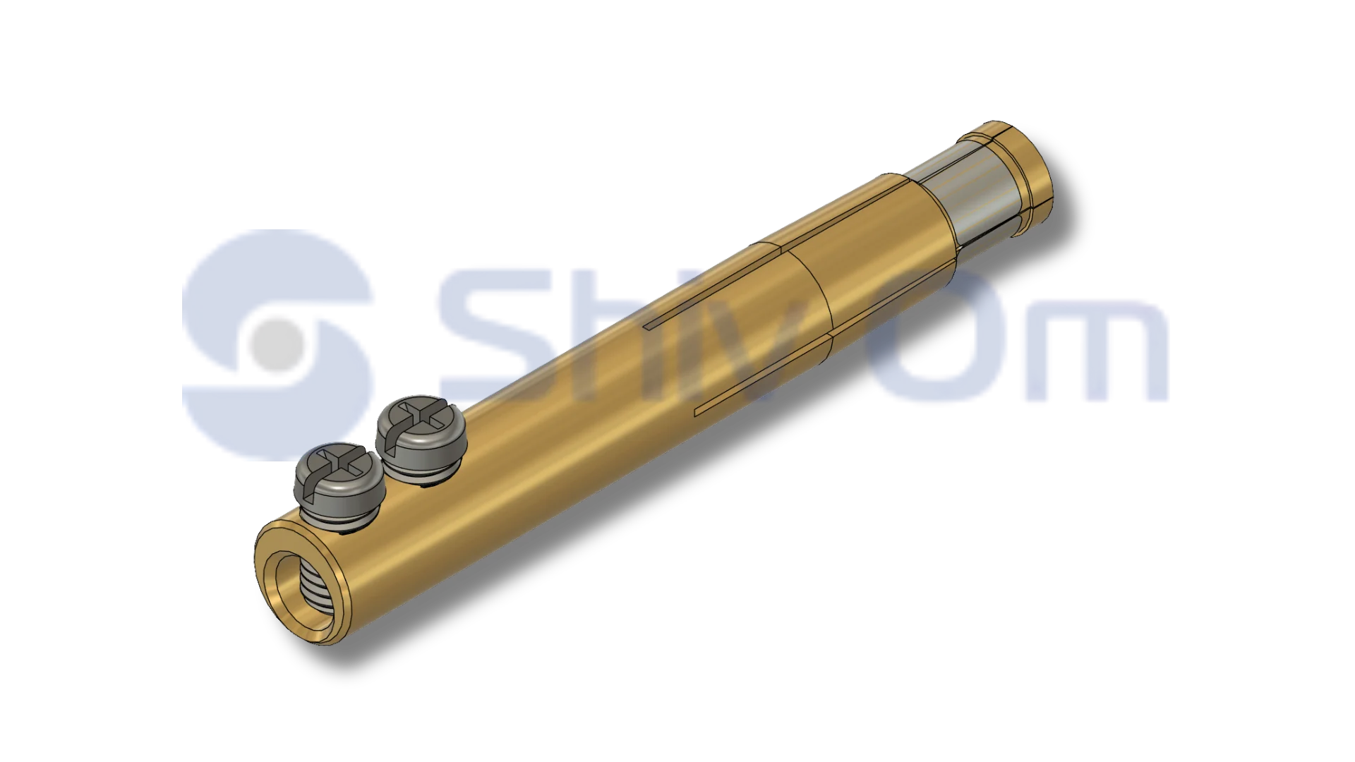 Precision turned brass pin component for electrical assemblies