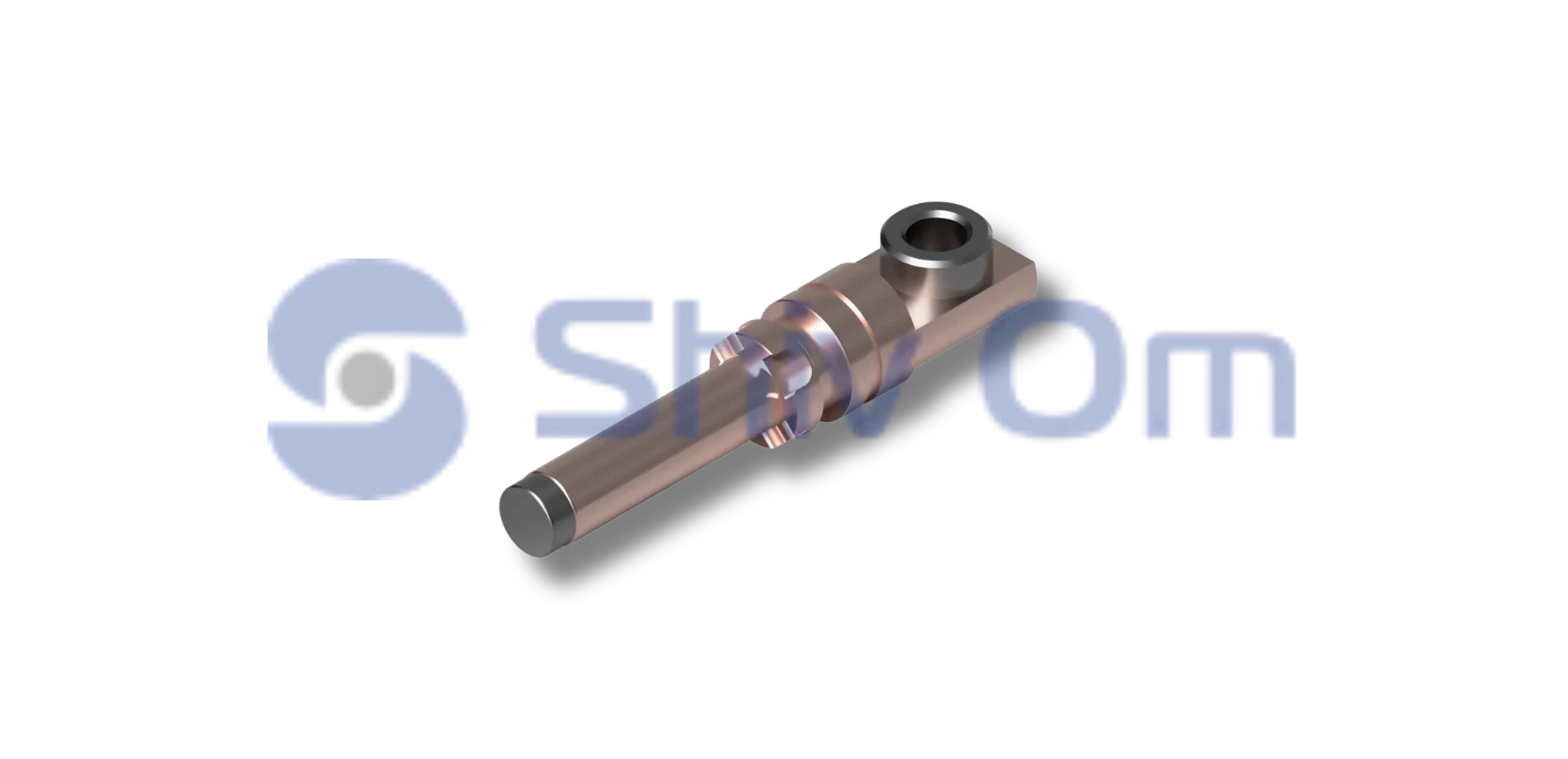Stainless steel terminal pin component for automotive assembly