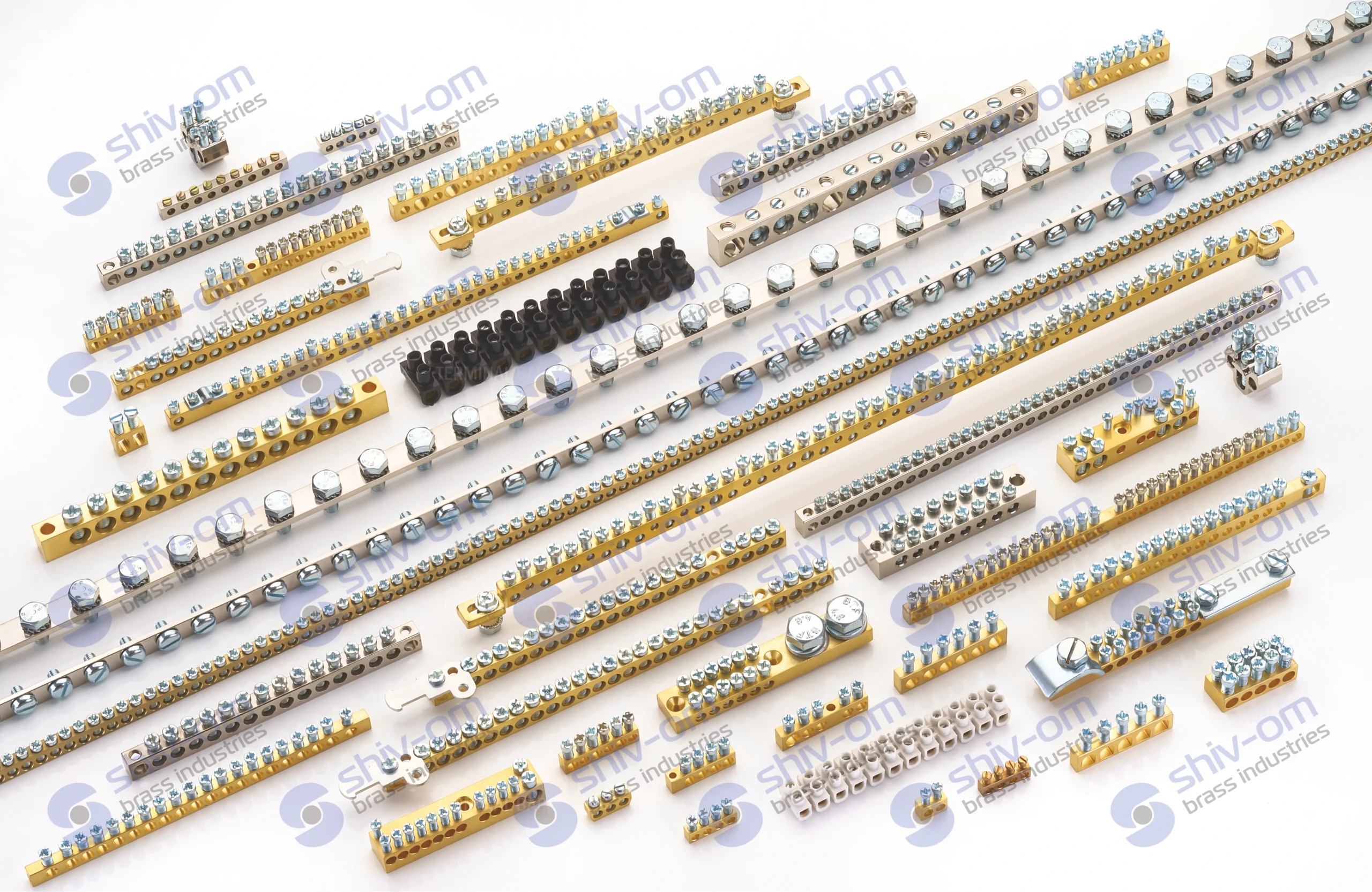 Custom brass terminal components for electrical connectors and industrial applications