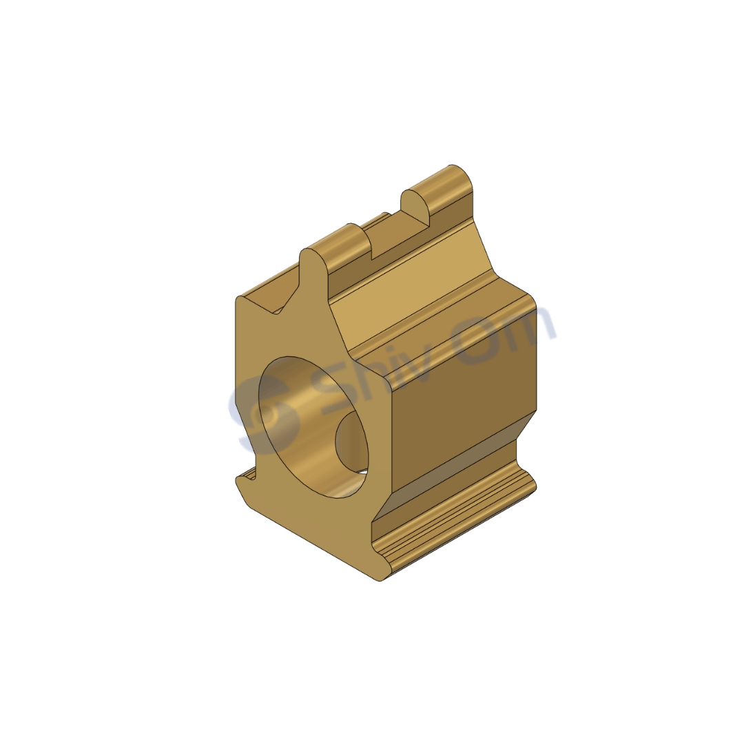 Precision machined brass housing component