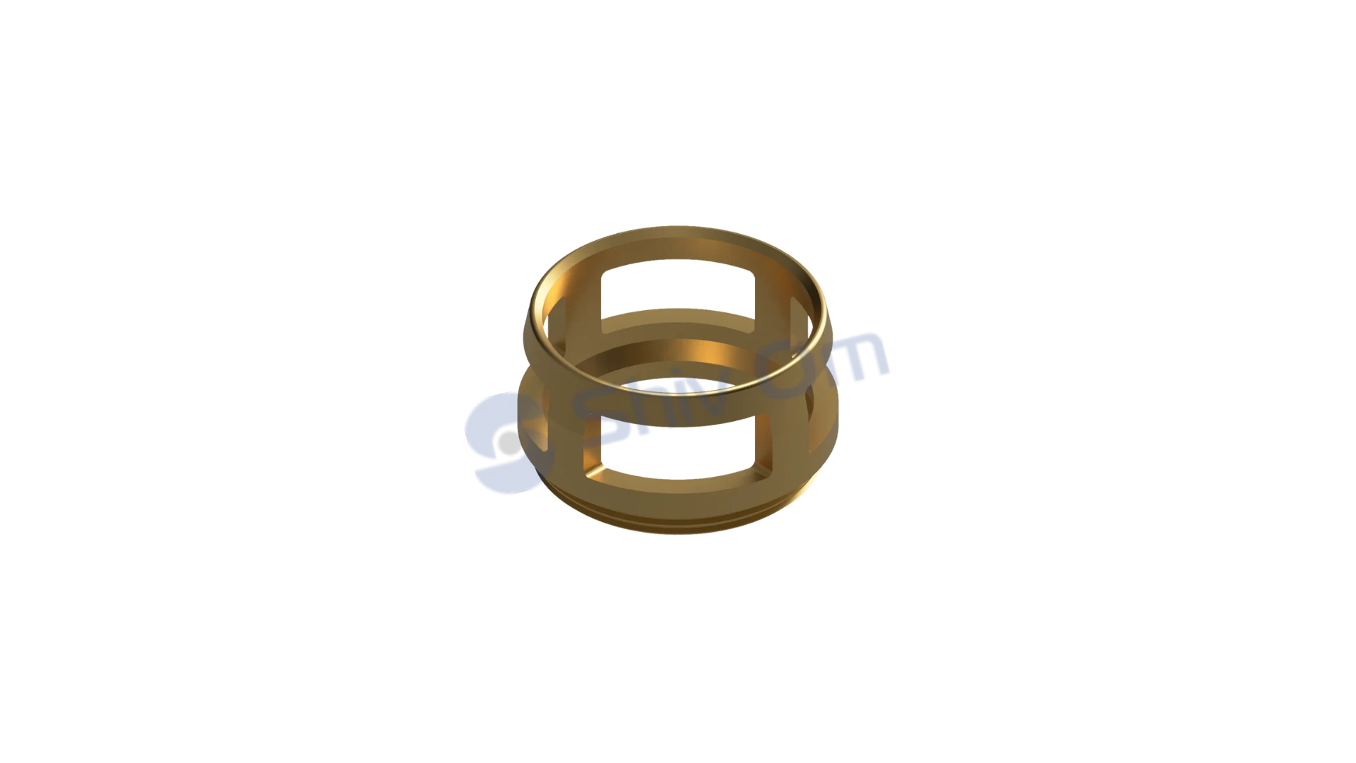 Custom machined brass component manufactured as per customer drawing