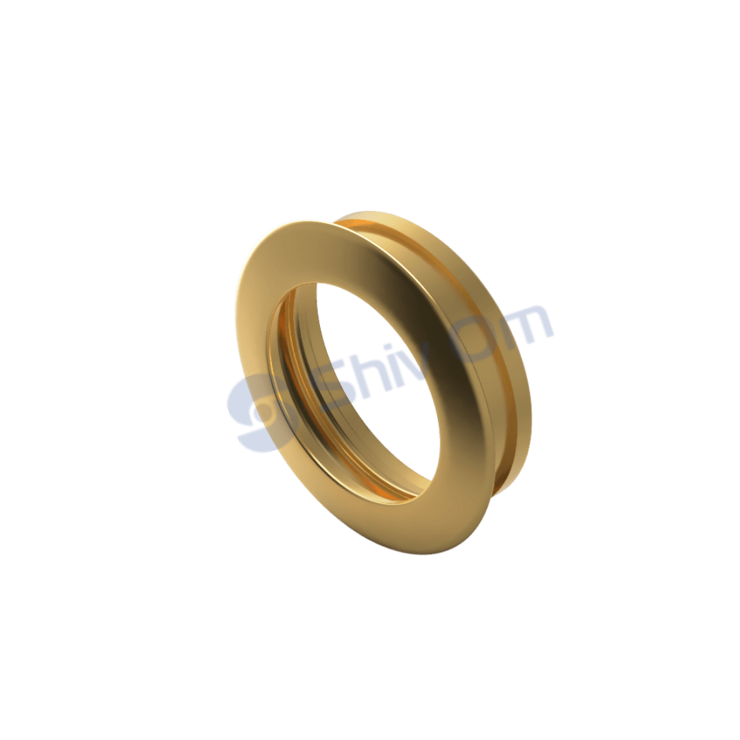 Precision threaded machined brass component
